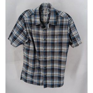 Kuhl Men's Small Short Sleeve Shirt Plaid Outdoor Multicolor button up *